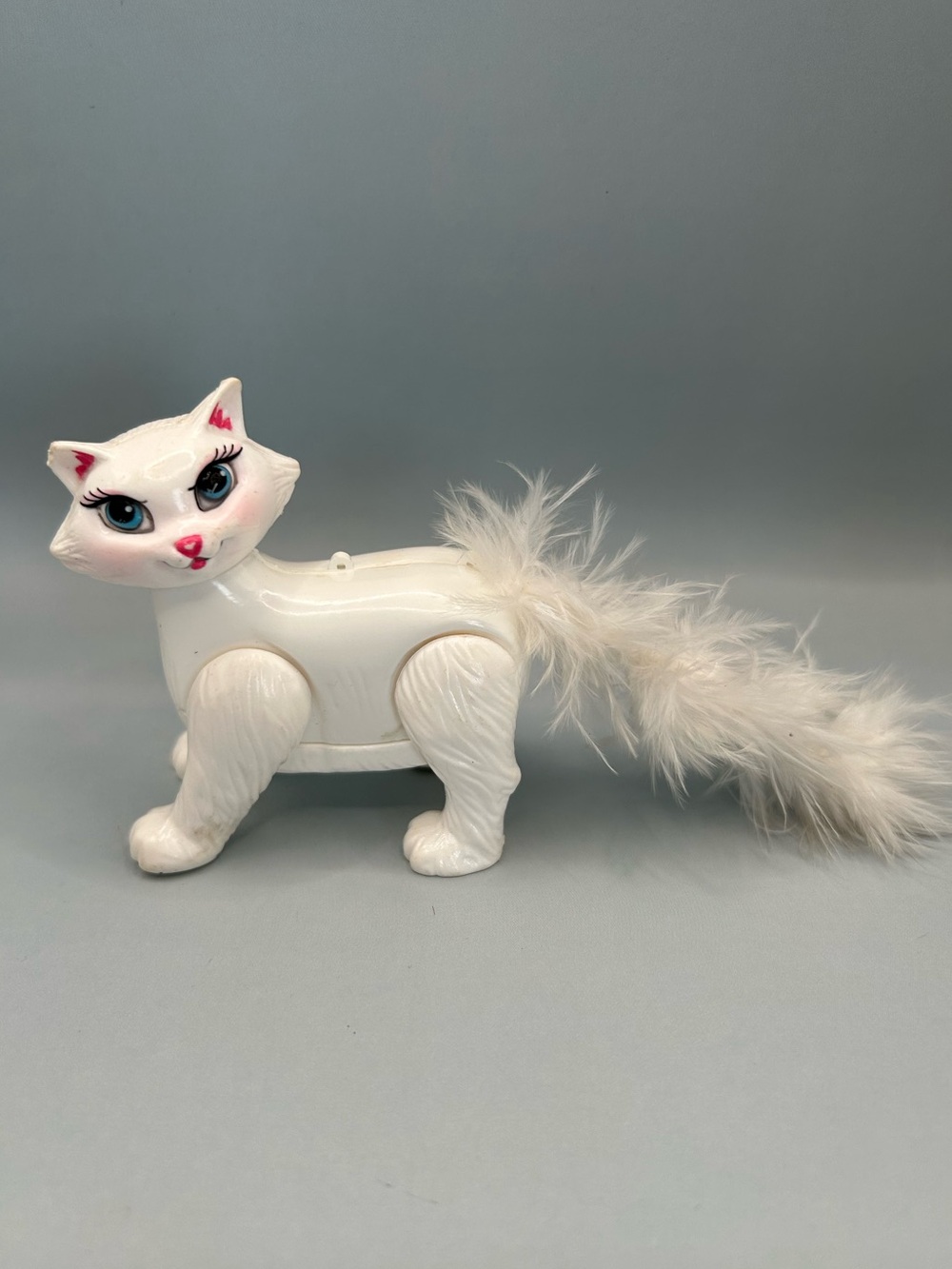 BARBIE POSH PETS White KITTEN 2003 Pregnant Mama Mom Cat Kitty Belly Opens